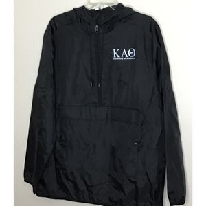 Kappa Alpha Theta University Of Alabama Black Hoodie Rain Jacket Size M